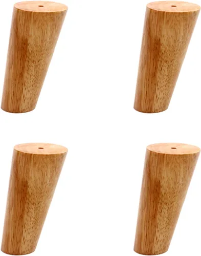 Piernas de madera maciza de roble oblicuo para muebles, mesa de café, patas de repuesto para escritorio, banco, armario, 3.1 – 27.6 in, juego de 4,