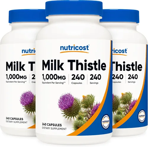 Miniatura 7 de Nutricost cápsulas de cardo mariano 0.009 oz, 1 botella, 1