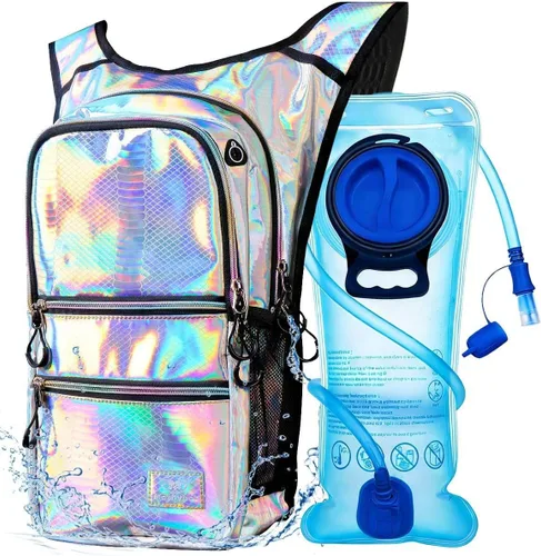 Miniatura 13 de Mothybot Paquete de mochila de hidratación, mochila de agua de 20 litros incluida, bolsa de hidratación de 2 litros, esencial para festivales