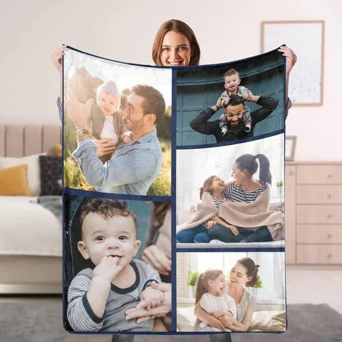 Miniatura 27 de Manta personalizada con foto, manta personalizada con imagen, regalos personalizados para pareja, mamá, papá, novia, novio, amigo, cumpleaños, 10
