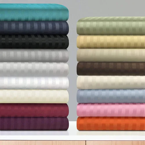 Miniatura 2 de Top Split Queen Sheets-Black Stripe-800 TC sábanas de cama 100% algodón egipcio, parte superior Split Head Queen Sábanas Sets para camas ajustables