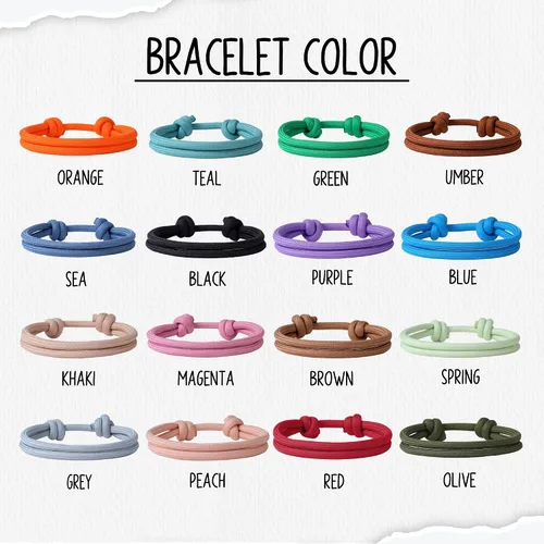 Miniatura 5 de Pulseras personalizadas para hombres y mujeres, pulseras de amistad, hechas a mano, pulseras a juego para hombres y mujeres, pulseras de cuerda