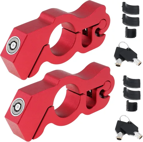 Miniatura 11 de Windance Paquete de 2 cerraduras de seguridad antirrobo para manillar antirrobo para motocicleta con bloqueo de palanca de freno delantero para Negro