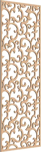 Miniatura 100 de Wheatland Paneles de pared decorativos de madera con calado, 9 3/8 pulgadas de ancho x 24 3/8 pulgadas de alto x 1/4 de alto, nogal