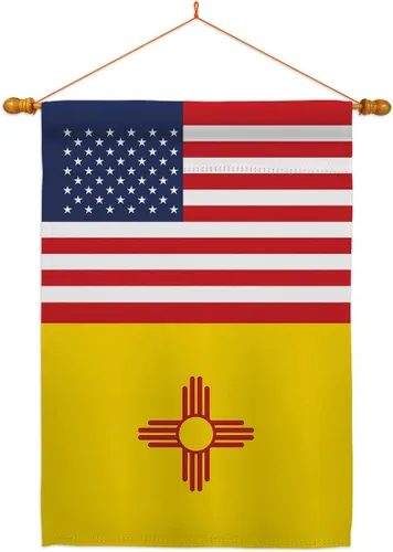 Miniatura 8 de US New Mexico Garden House Flags Set Americana States USA American Territories Republic Country Particular Area Small Decorative Gift Yard Banner