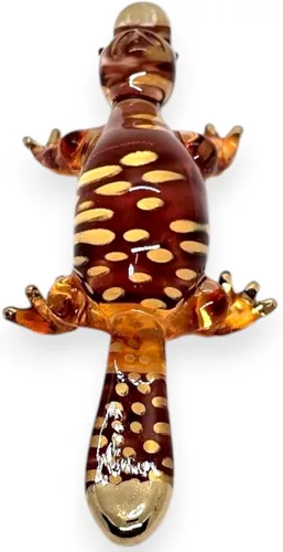 Miniatura 7 de WitnyStore Pequeña figura de ornitorrinco marrón dorado de 3¼ pulgadas, en miniatura, soplado a mano, vidrio pintado a mano, platypi, pico de agua