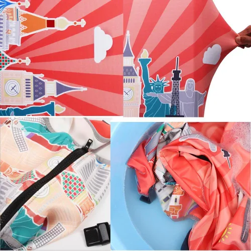Miniatura 6 de YEKEYI Funda protectora de equipaje para niña, elástica, funda para maleta, 18-32 pulgadas, Tower