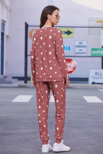 Miniatura 173 de Ekouaer Conjunto de pijama de manga larga para mujer, ropa de dormir suave con cuello redondo y bolsillos