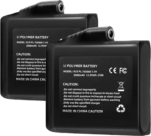 Batería para baterías de polímero de litio de 7,4 V y 3500 mAh, baterías eléctricas recargables de polímero de litio para guantes calefactados,