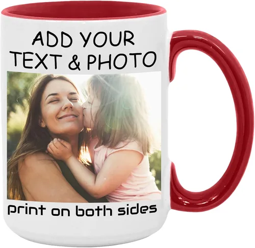 Miniatura 18 de Taza de café personalizada, crea un regalo único con tus fotos, texto y nombres, perfecta para mamá, papá, amigos y ocasiones especiales, 11 onzas