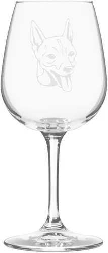 Miniatura 245 de Copa de vino de 12.75 onzas con diseño de perro grabado