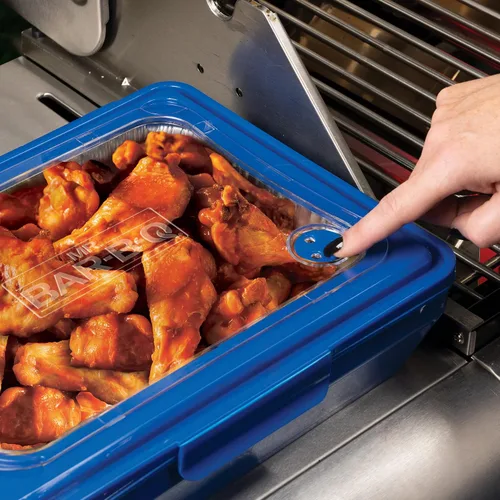 Miniatura 6 de Mr. Bar-B-Q Bandeja para cocinar, transportar y servir para uso en interiores y exteriores, fácil de servir con parte superior transparente extraíble