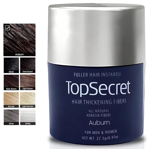 Top Secret Recambios de fibras de construcción para engrosar el cabello, relleno de cabello natural e indetectable, para hombres y mujeres, rellena
