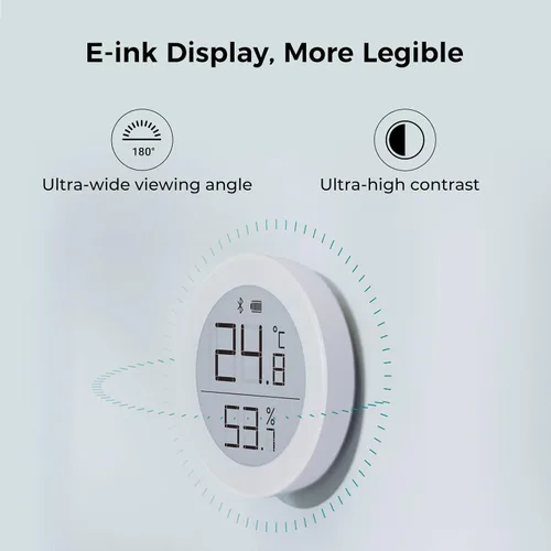 Miniatura 6 de Qingping Termómetro Higrómetro Sensor Funciona con HomeKit (Solo Funciona con iOS), Monitor Inalámbrico de Temperatura y Humedad