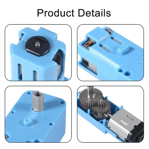 Miniatura 4 de Motor de engranajes TT 1: 90 Mini DC 6V Gear TT Motor con engranajes de metal para robot Smart Car DIY RC Toys Caja de cambios de motor eléctrico