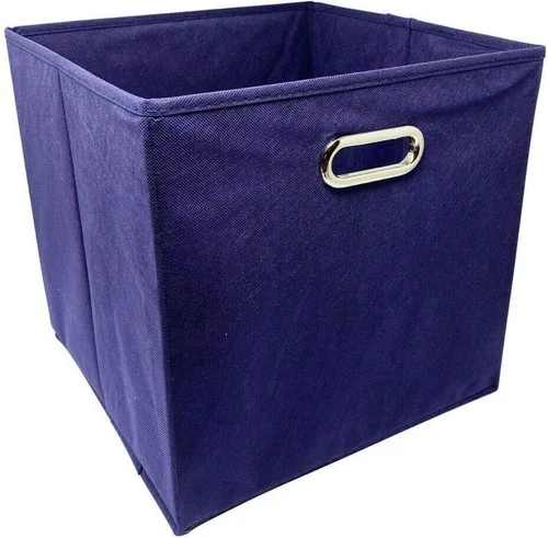 Miniatura 4 de Paquete de 6 cubos grandes de almacenamiento de tela, organizador de canastas de 13 x 13 x 13 pulgadas, color beige con asa de tela