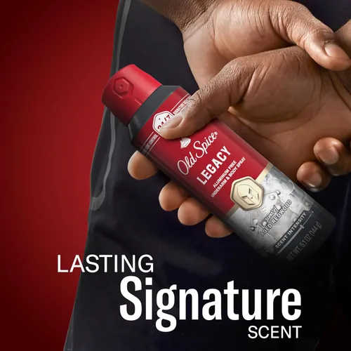 Miniatura 8 de Old Spice Spray corporal sin aluminio para hombres, aroma distintivo 24/7 y frescura duradera, protección contra olores durante todo el día, fácil