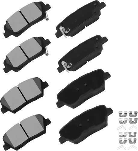 Miniatura 17 de Pastillas de freno de cerámica delanteras traseras 8 piezas para Mercedes-Benz CLK3/CLK430, 98-99 para Mercedes-Benz E300, 98-02 04 05
