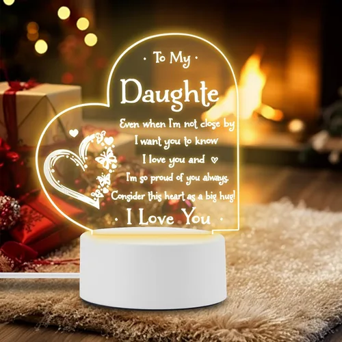 Miniatura 13 de Regalos Bestview para abuela - Delicados regalos de cumpleaños para abuela de nietos - Luz nocturna acrílica LED lámpara de noche para cama