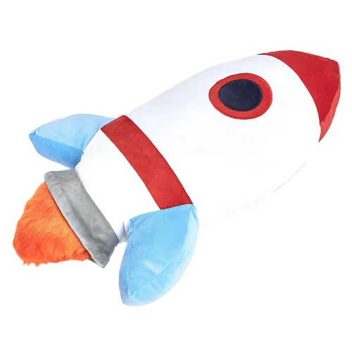 Miniatura 3 de Amazon Basics Decoración de habitación de niños, almohada decorativa de cohetes espaciales, nave espacial, poliéster, surtido, 16.5 x 4 pulgadas