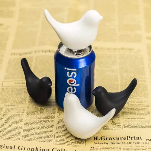 Miniatura 4 de Figura de pájaro pequeño de porcelana de cerámica, escultura de estatua artesanal, decoración moderna y natural contemporánea