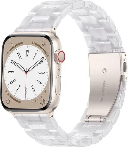 Miniatura 13 de GEAK Compatible con Correas de Resina para Apple Watch de 40mm 38mm 41mm para Mujeres y Hombres, Elegante Pulsera de Resina de Repuesto para iWatch