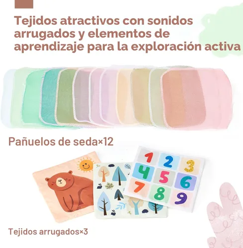 Miniatura 5 de hahaland Caja de pañuelos de juguete para bebé, juguetes Montessori de 6 a 12 meses, juguetes Montessori para niños de 6 meses, regalos para bebés