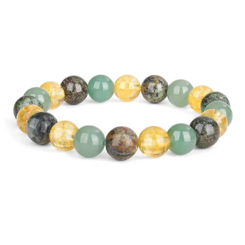 Miniatura 25 de Crystal Vibe Triple Protection Bracelet - 10mm Bead Bracelet for women men With Natural Stones of Tiger Eye Hematite and Black Obsidian - Healing