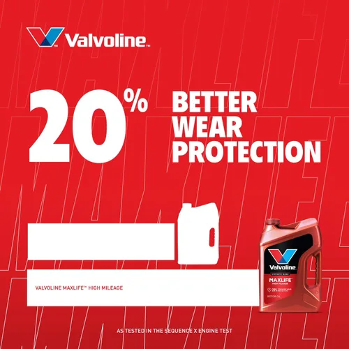 Miniatura 6 de Valvoline - Aceite de motor de mezcla sintética SAE 10W-40 de alto kilometraje, con tecnología MaxLife, 1 cuarto de galón, caja de 6