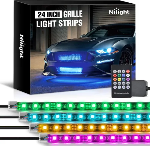 Miniatura 15 de Nilight - TL-31 Kit de tira de luz RGB de 60 pulgadas para caja de camión, 180 LED, control remoto RF con interruptor de encendido y apagado