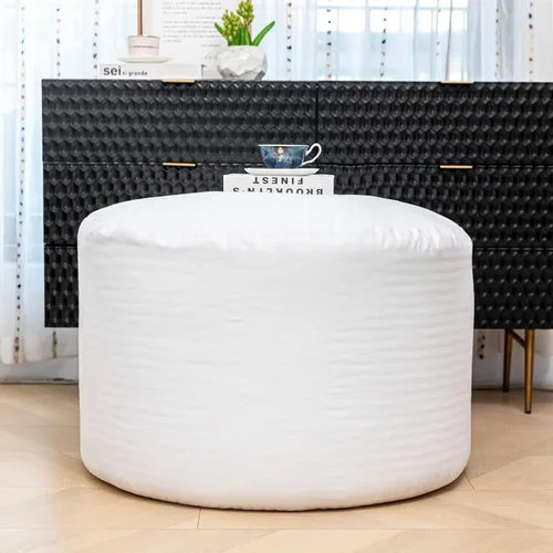 Miniatura 2 de Puf de repuesto para puf, para puf, silla, sofá perezoso, forro interior con cremallera, sin relleno, fácil limpieza, forro interior de puf blanco