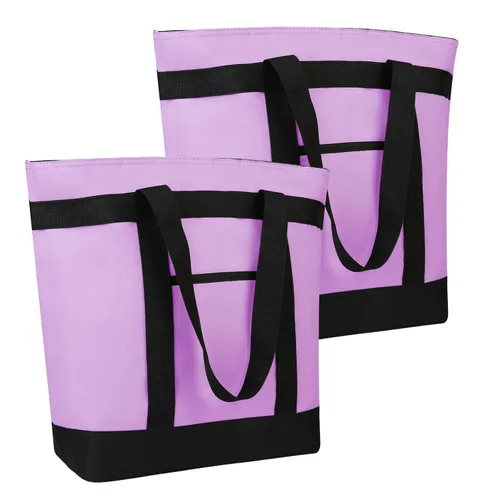 Miniatura 10 de Bolsa de mano reutilizable aislada para compras de comestibles para mujeres/hombres, pizza/bolsa de entrega de alimentos para mantener la comida
