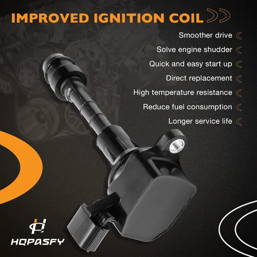 Miniatura 4 de Paquetes de bobina de encendido HQPASFY, Compatibles con Infiniti G35/FX35/M35 2003-2008, Nissan 350Z 2003-2006 3.5L V6, Reemplaza # 22448-AL61C