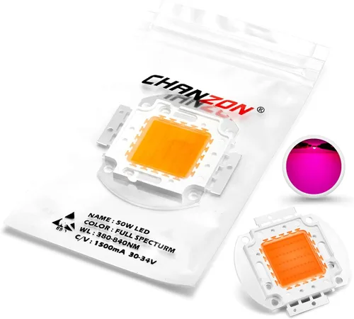 Miniatura 4 de CHANZON Chip LED de alta potencia de 50 W de espectro completo para plantas de crecimiento de luz