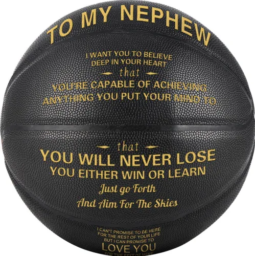 Miniatura 14 de KAAYEE Baloncesto grabado para nieto, baloncesto grabado para hijo de parte de mamá papá, regalos de baloncesto personalizados de 29.5 pulgadas
