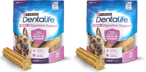 Miniatura 14 de DentaLife Plus - Golosinas de apoyo digestivo para perros grandes de 40 libras en adelante, limpia los dientes, refresca el aliento y apoya el sabor