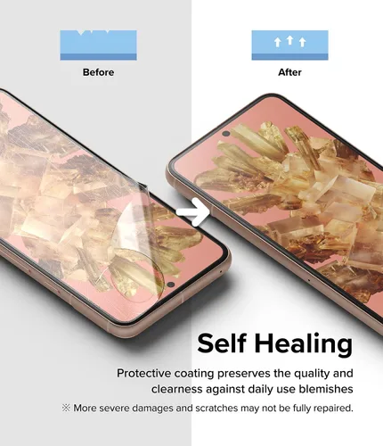 Miniatura 7 de Ringke Película doble fácil [protección de 4 capas] compatible con protector de pantalla Google Pixel 8, revestimiento de reparación autocurable