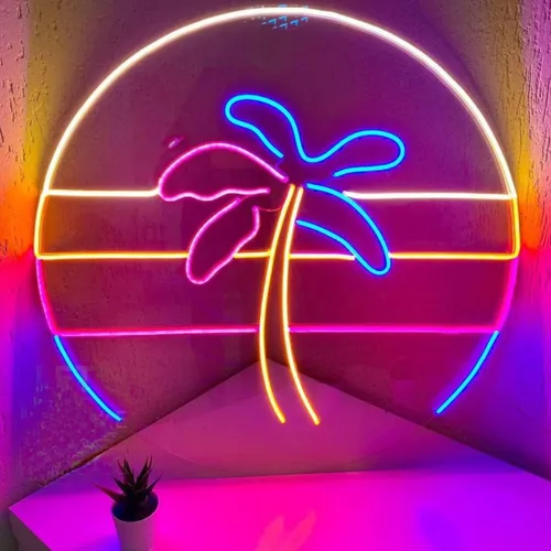 Miniatura 16 de Letrero de neón LED con diseño de puesta de sol y salida del sol, para decoración de pared, surf, océano, decoración de dormitorio, sala de estar