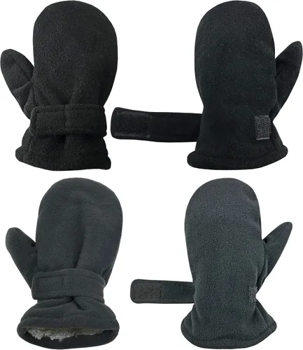 Miniatura 2 de N'Ice Caps - Guantes de felpa con forro de sherpa, fáciles de poner para niños pequeños y bebés - Paquete de 2 pares.