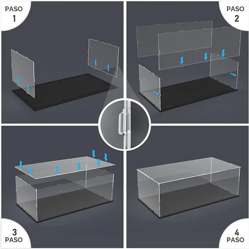 Miniatura 6 de Vitrina de acrílico transparente engrosada para coleccionables Lego 75325, caja transparente de autoensamblaje, gran protección antipolvo con base