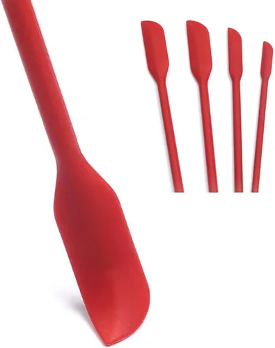 Miniatura 5 de Juego de mini espátulas de silicona, espátula de goma pequeña para maquillaje, raspador de tarro fino para cocina (paquete de 4) (mezcla)
