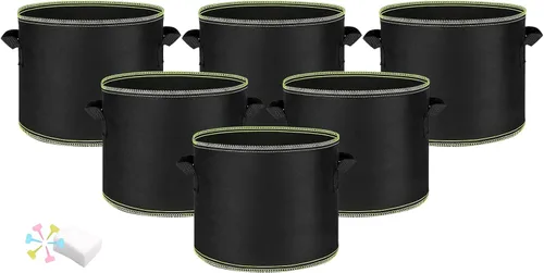 Miniatura 11 de MEKOLIFE Bolsas de cultivo de 5 galones, paquete de 3 unidades, bolsas de tela no tejida gruesa con asas para plantar verduras, flores, papas