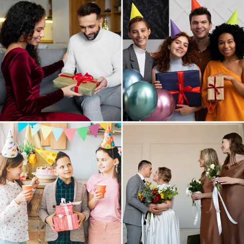 Miniatura 7 de Cinta de satén de 1-1/2 pulgadas x 25 yardas, cinta de seda negra ideal para envolver regalos, ramos florales, manualidades, decoraciones de fiesta