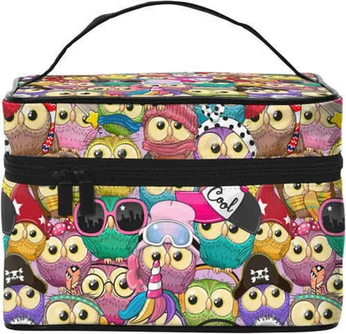Miniatura 2 de Bolsa de maquillaje con asa, estuche de cosméticos con cremallera, bolsa de aseo portátil de viaje para mujeres y niñas, duradera, 1 Foto