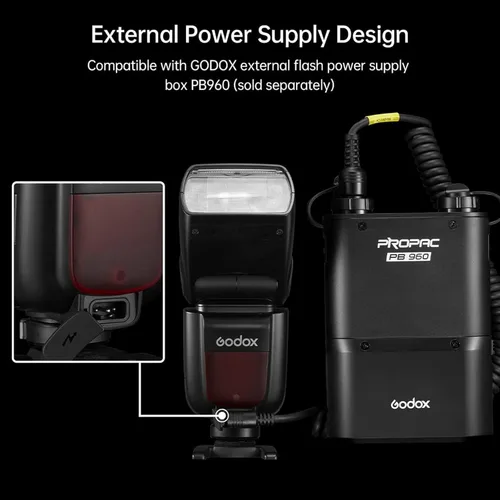Miniatura 6 de Godox TT685II-C Flash TTL GN60 2.4GHz inalámbrico HSS 1/8000s Speedlite compatible con Canon 7D 6D 60D 50D 600D 500D 500D Versión de actualización