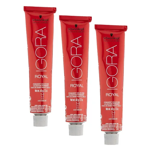 Miniatura 5 de Schwarzkopf Igora Royal 7-0 - Tinte permanente para el cabello, rubio medio, 2.1 oz (60 g) por Schwarzkopf Professional