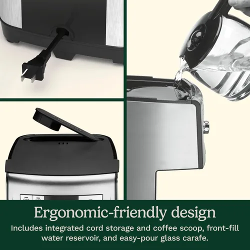 Miniatura 6 de Cuisinart - Cafetera Coffee Maker de 14 tazas PerfecTemp, programable, con jarra de vidrio, función de ajuste de 1-4 tazas, control de intensidad