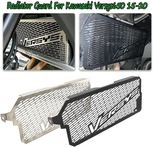 Miniatura 5 de Piezas de motocicleta para KLE650 VERSYS 650 Versys650 2015 2016 2017 2018 2019 2020 2021 Protector de radiador Protector de parrilla (negro)