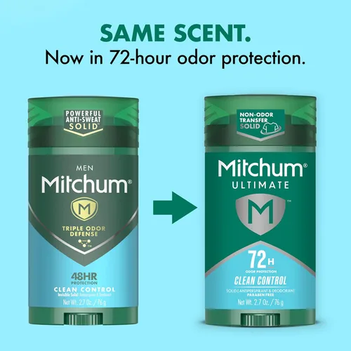 Miniatura 5 de Mitchum Ultimate 72H - Antitranspirante y desodorante para hombre, sólido invisible, control limpio, paquete de 2