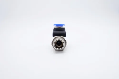 Miniatura 5 de Empuje para conectar conexión de tubo de 1/4" OD x 1/8" rosca NPT macho, codo neumático macho de aire línea de agua de aire de 90 grados codo